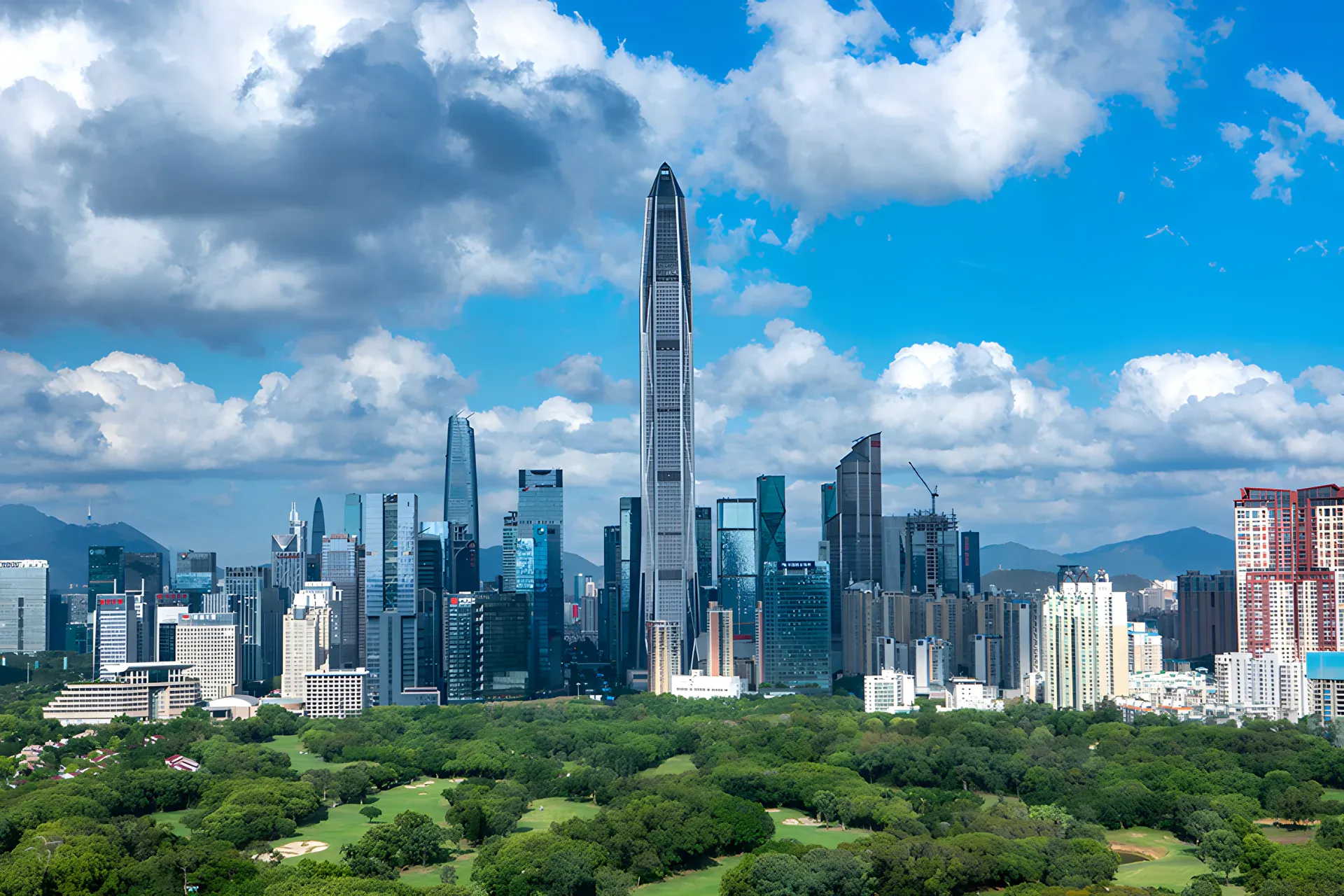 Shenzhen skyline at dusk — Greater China coverage